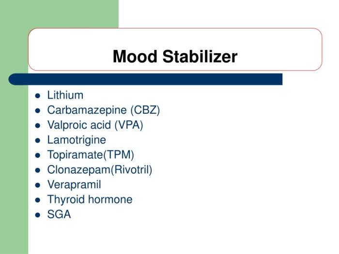 Mood stabilizers for bipolar disorder