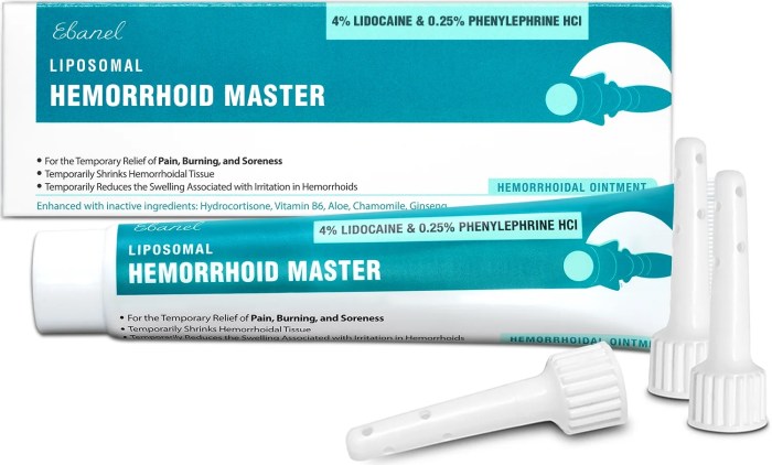 Topical treatments for hemorrhoid relief